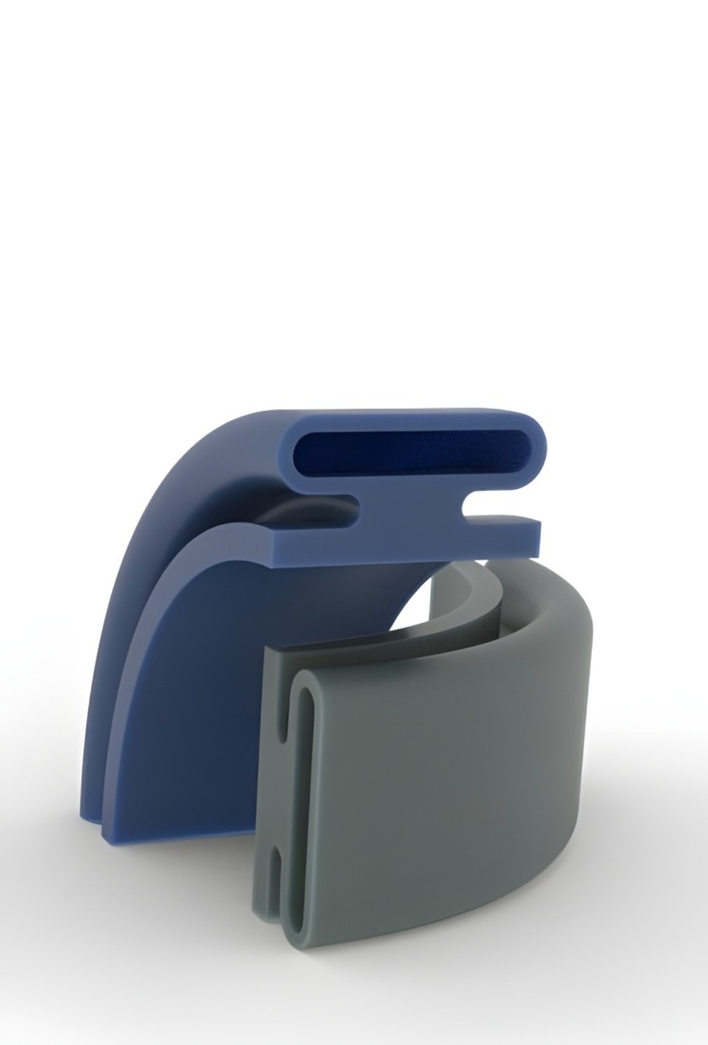 1010-3D-stem flat top inflatable seal profile