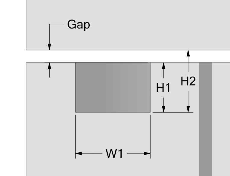 A technical drawing of profile configuration. Inflatable Seal Design