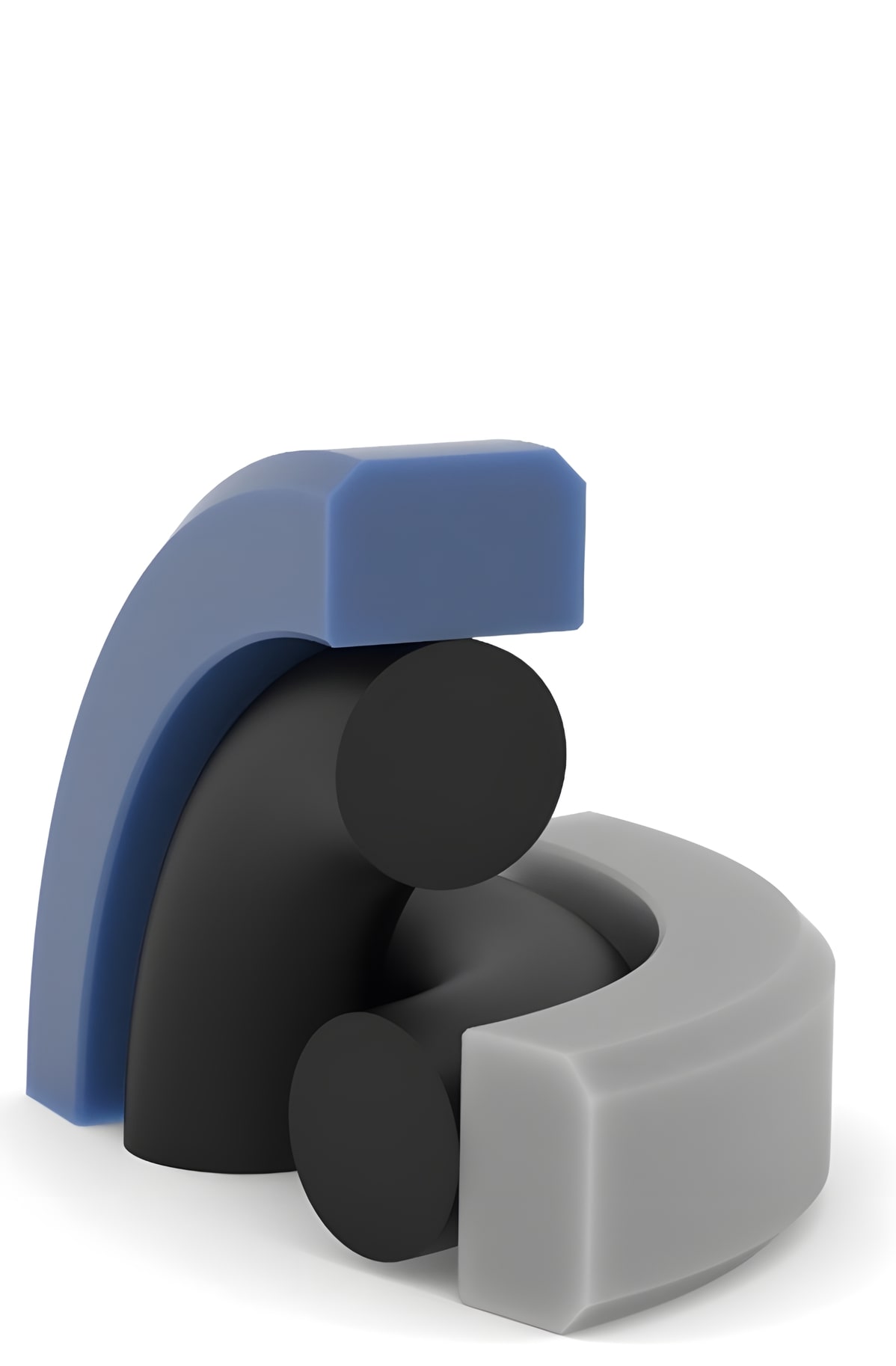 a 3D render of a double working pistonseal