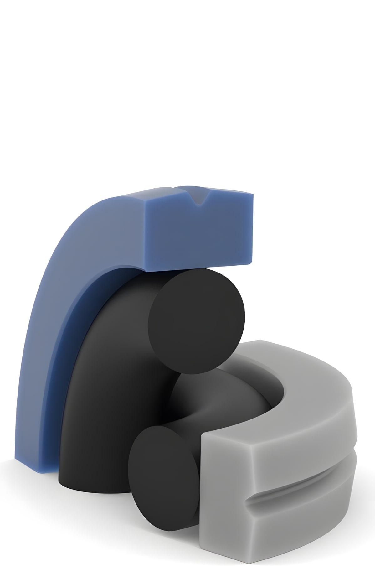 a 3D render of a double working high frequency pistonseal