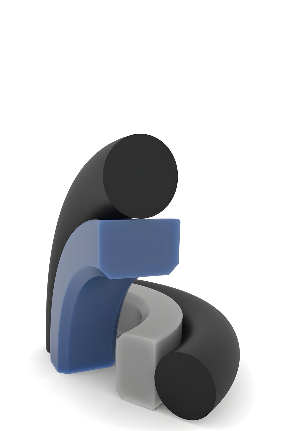 3D render of a double working pistonseal