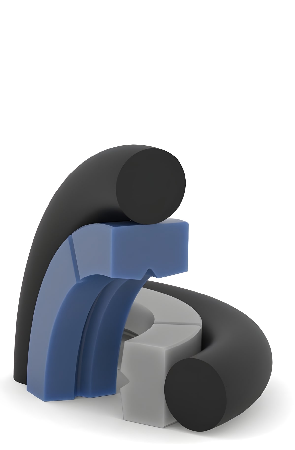 3D render of a double working rodseal