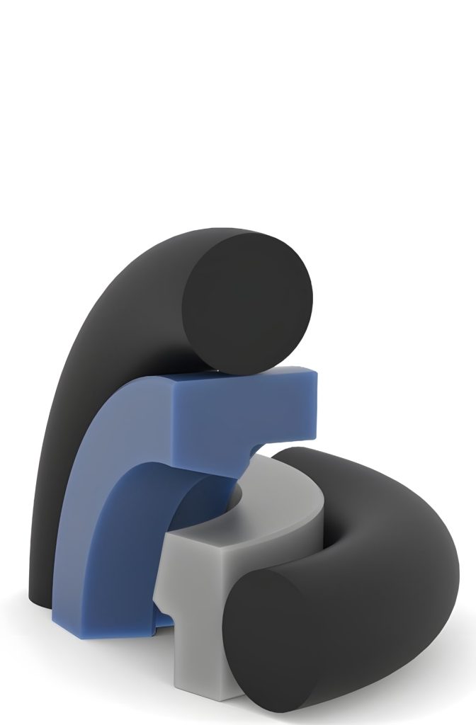 3d render of a singel working piston seal