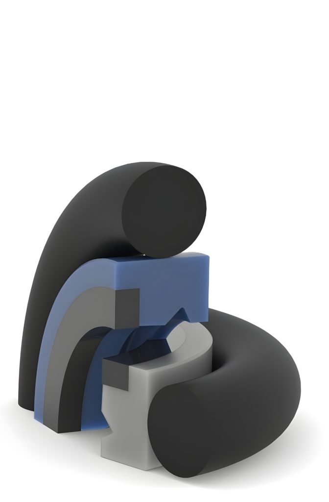 Single working pistion seal with anti-tilt function and corner reinforcement