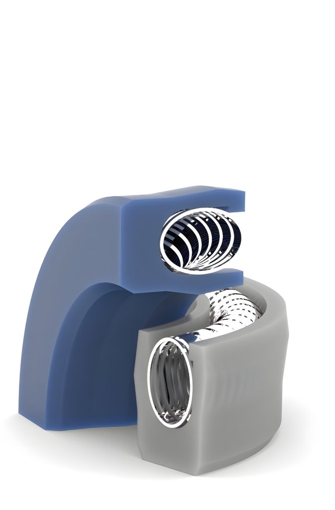 low friction slant coil singel working spring activated rodseal